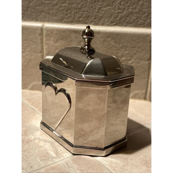 Vintage Lenox Williamsburg Silver Plate Heart Trinket Box Kirk Stieff - Picture 2 of 10